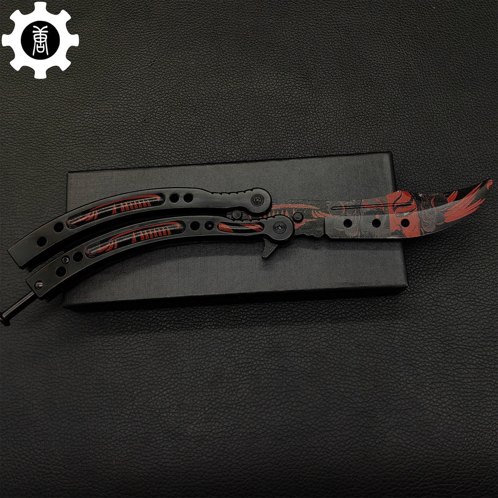 Guan Yu Balisong Metal Butterfly Knife Game Prop 