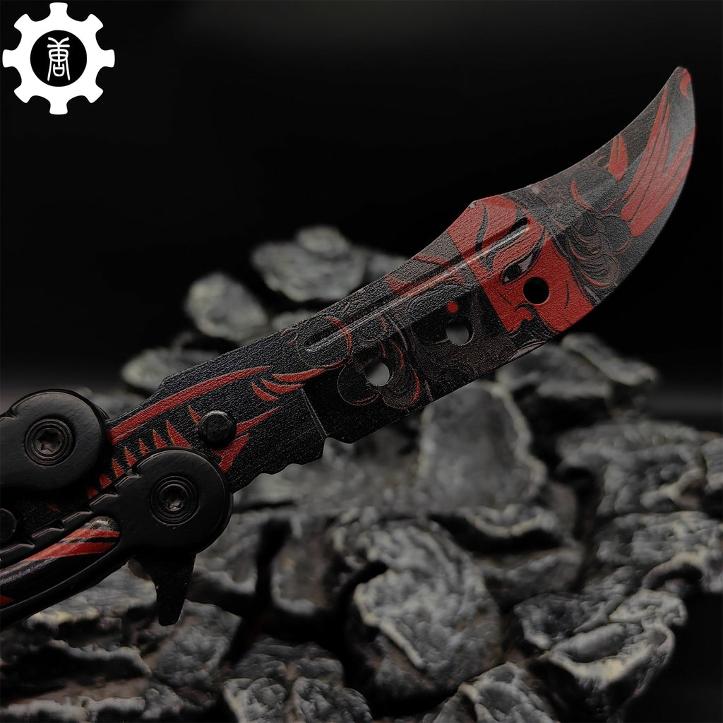 Guan Yu Balisong Metal Butterfly Knife Game Prop 