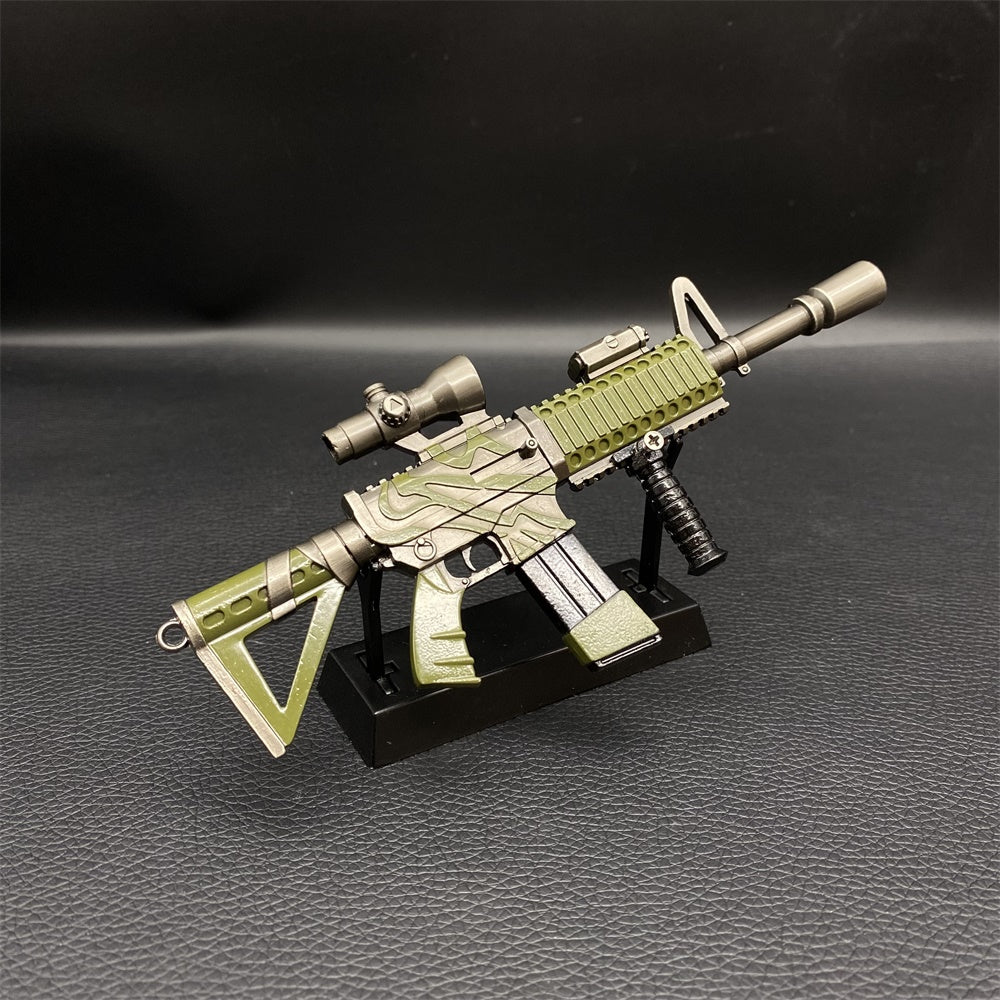 Mini Réplique Métal HK416 Lunette Thermique Skin Jungle – 16,5 cm