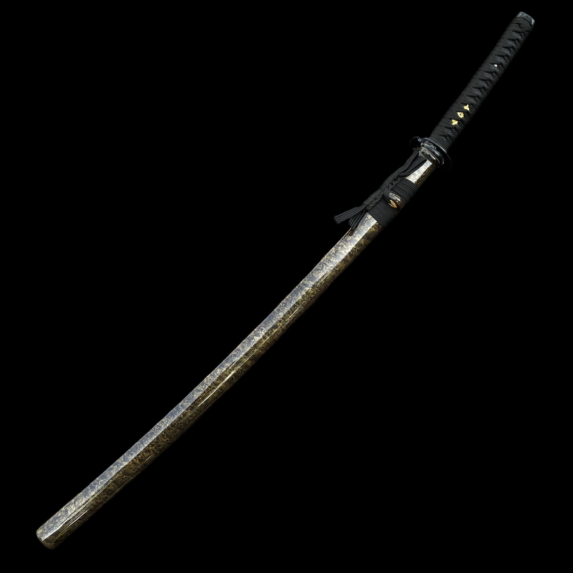 Japanese Traditional Katana Mitsudomoe Kamon Carbon Steel Blade