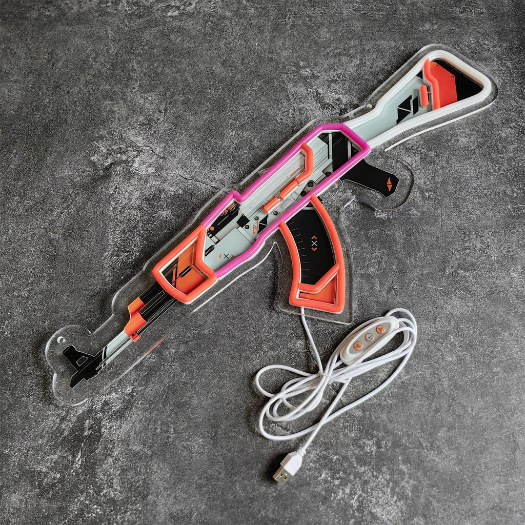 AK47Asiimov Rifle Neon Light Wall Decor