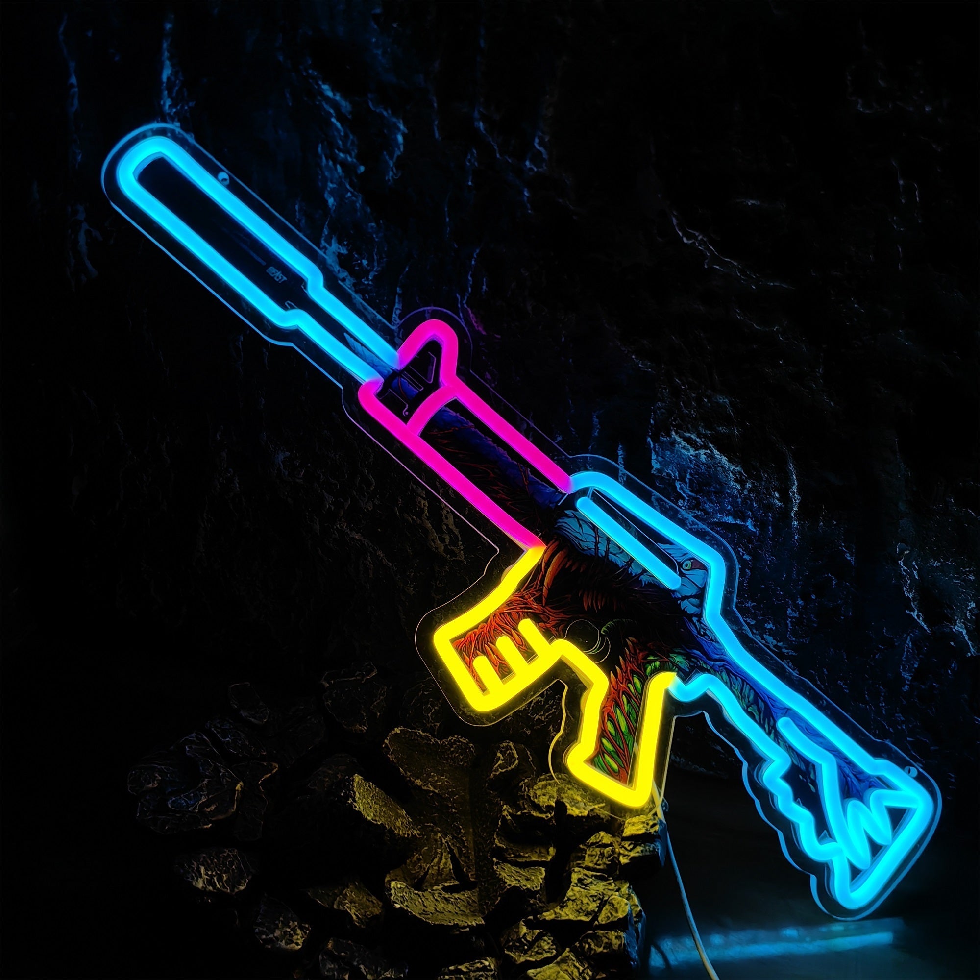 M4A1-S Hyper Beast Rifle Neon Light Wall Decor