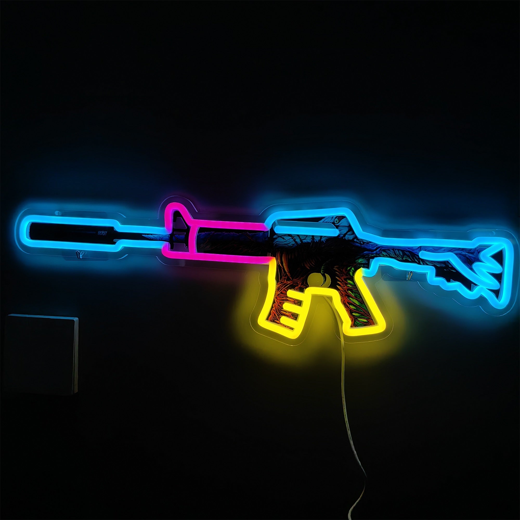 M4A1-S Hyper Beast Rifle Neon Light Wall Decor
