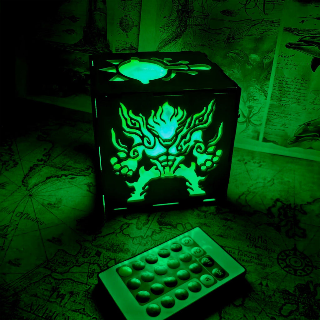 Link Master Icon Wooden Cube Light Game Desk Decor