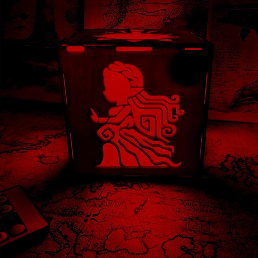 Link Master Icon Wooden Cube Light Game Desk Decor
