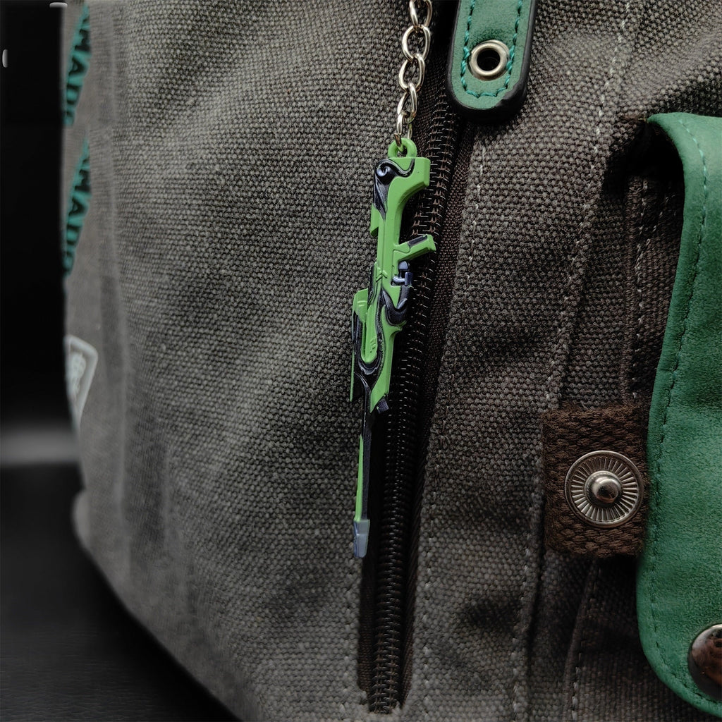 Metal Tilde Operator Gun Tiny Keychain Pendant