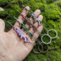Metal Tilde Operator Gun Tiny Keychain Pendant