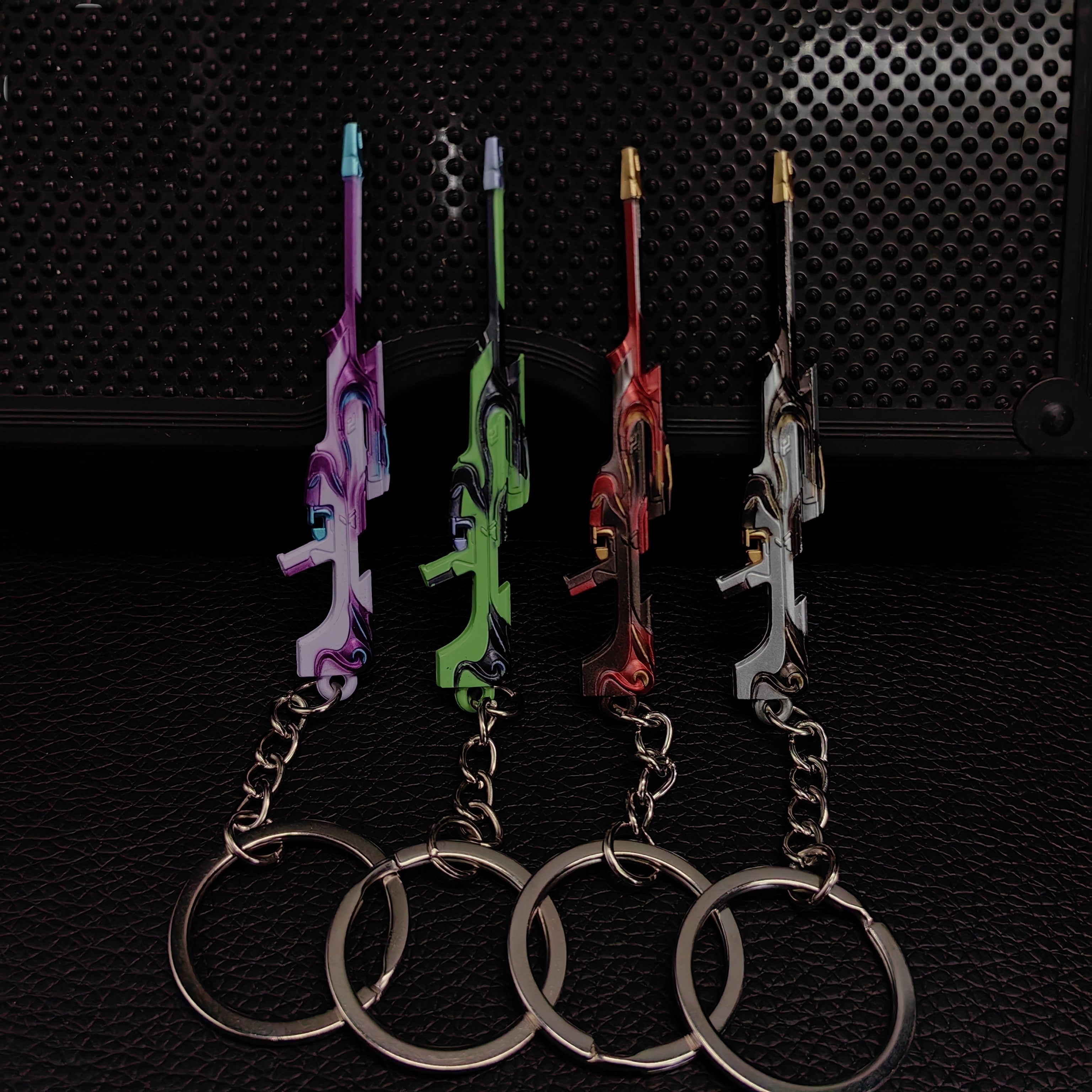 Metal Tilde Operator Gun Tiny Keychain Pendant