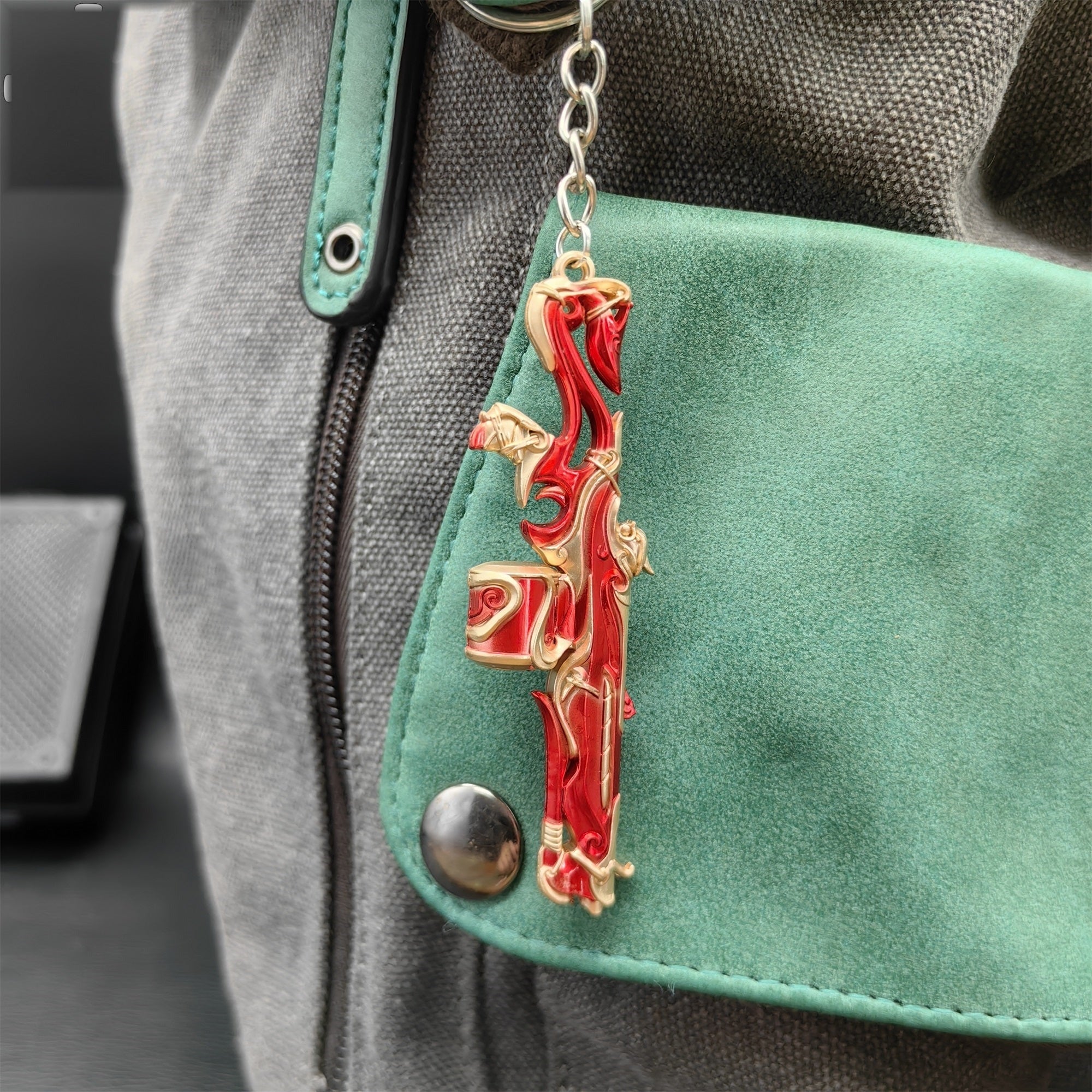 Metal Imperium Judge Gun Tiny Keychain Pendant