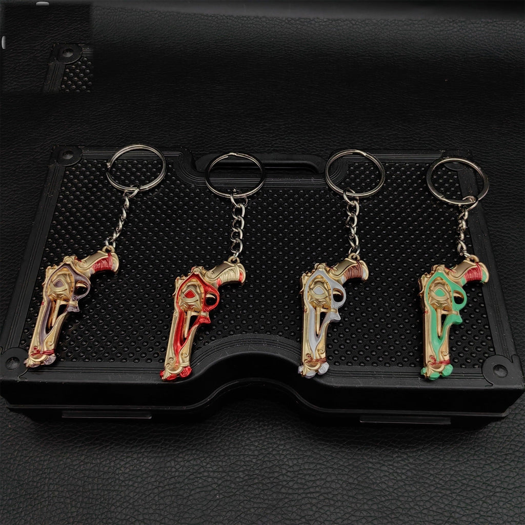 Metal Imperium Sheriff Gun Tiny KeyChain Pendant
