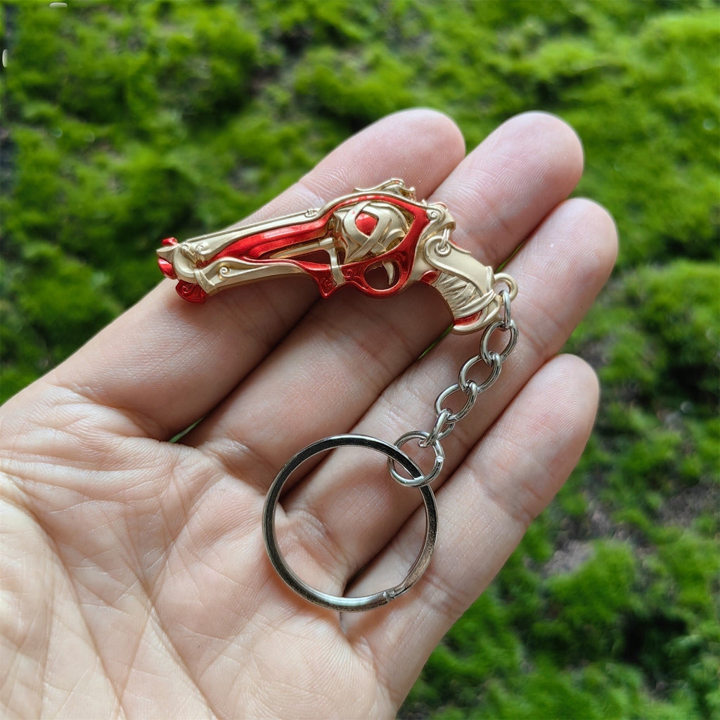 Metal Imperium Sheriff Gun Tiny KeyChain Pendant