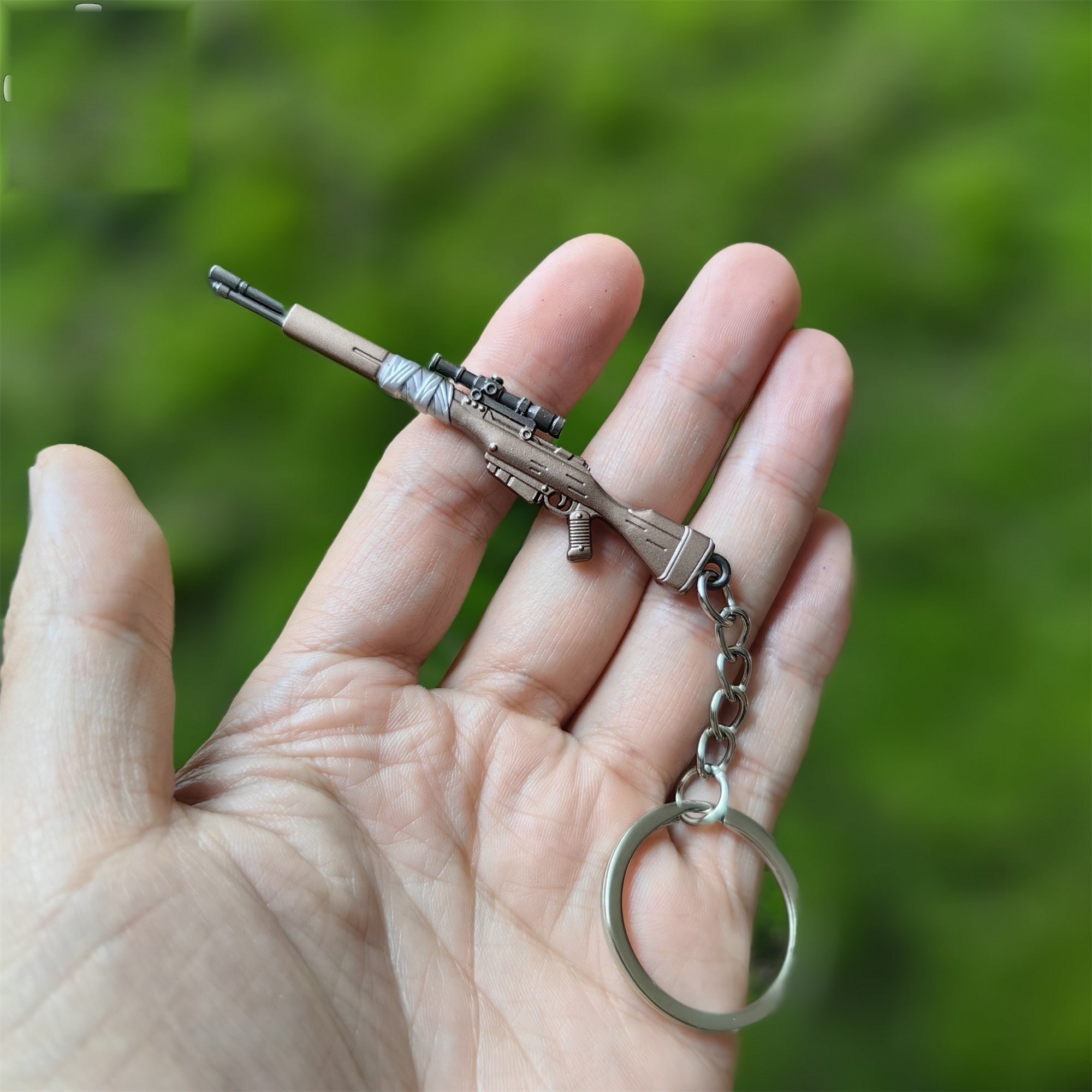 Mini Infantry Operator Gun Keychain Metal Pendant