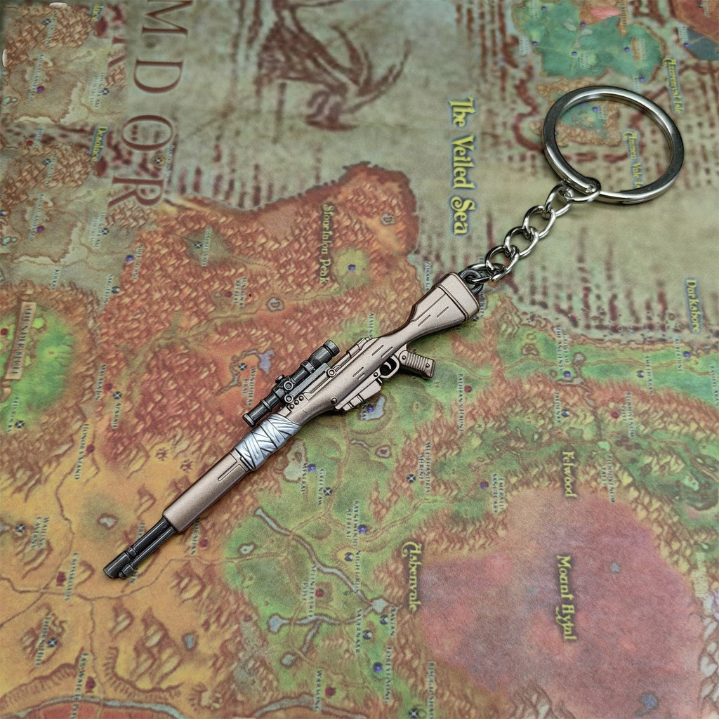 Mini Infantry Operator Gun Keychain Metal Pendant