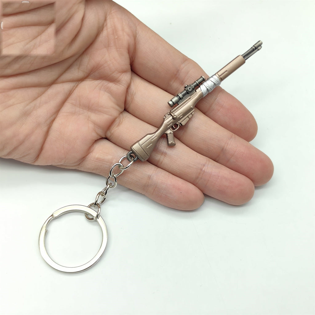 Mini Infantry Operator Gun Keychain Metal Pendant