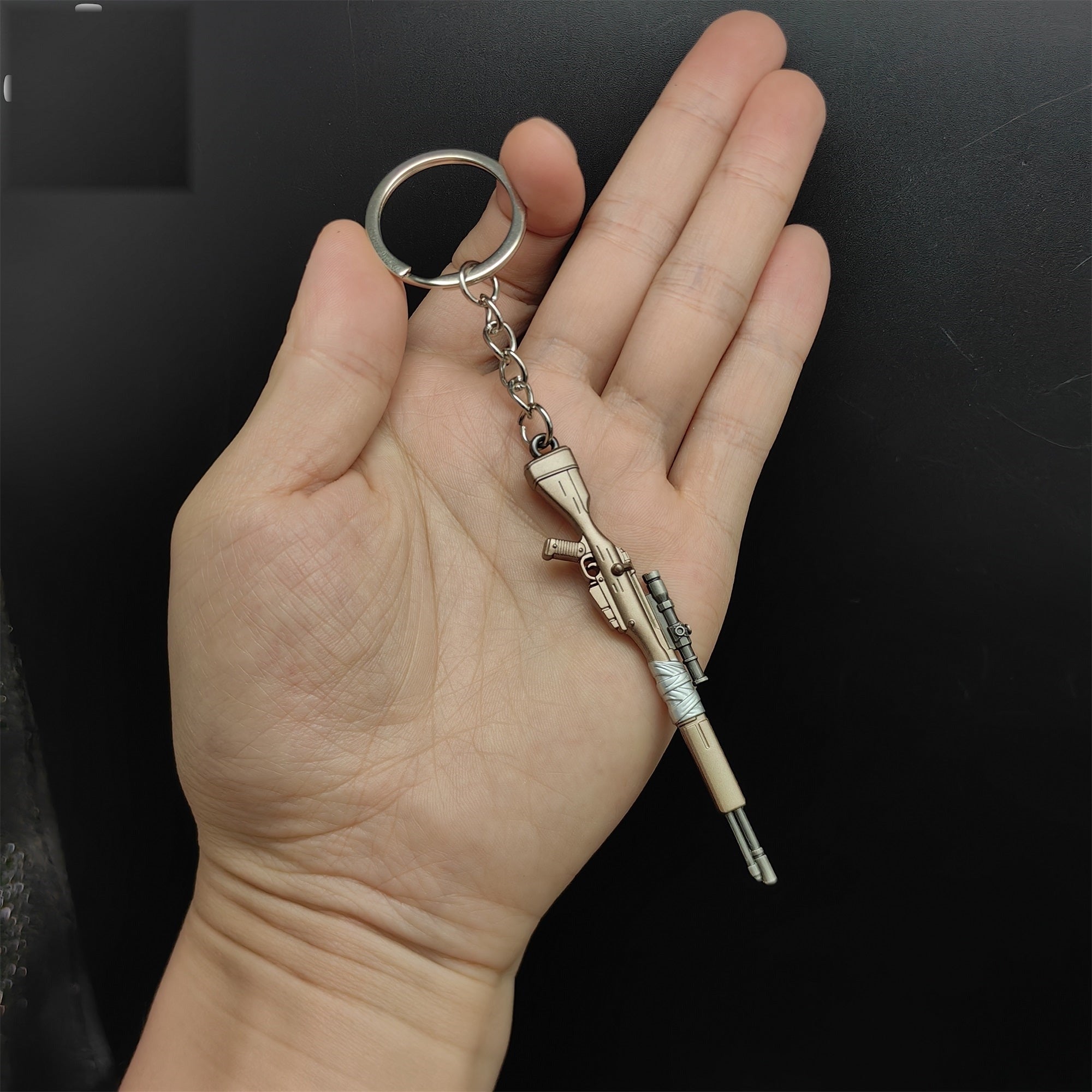 Mini Infantry Operator Gun Keychain Metal Pendant