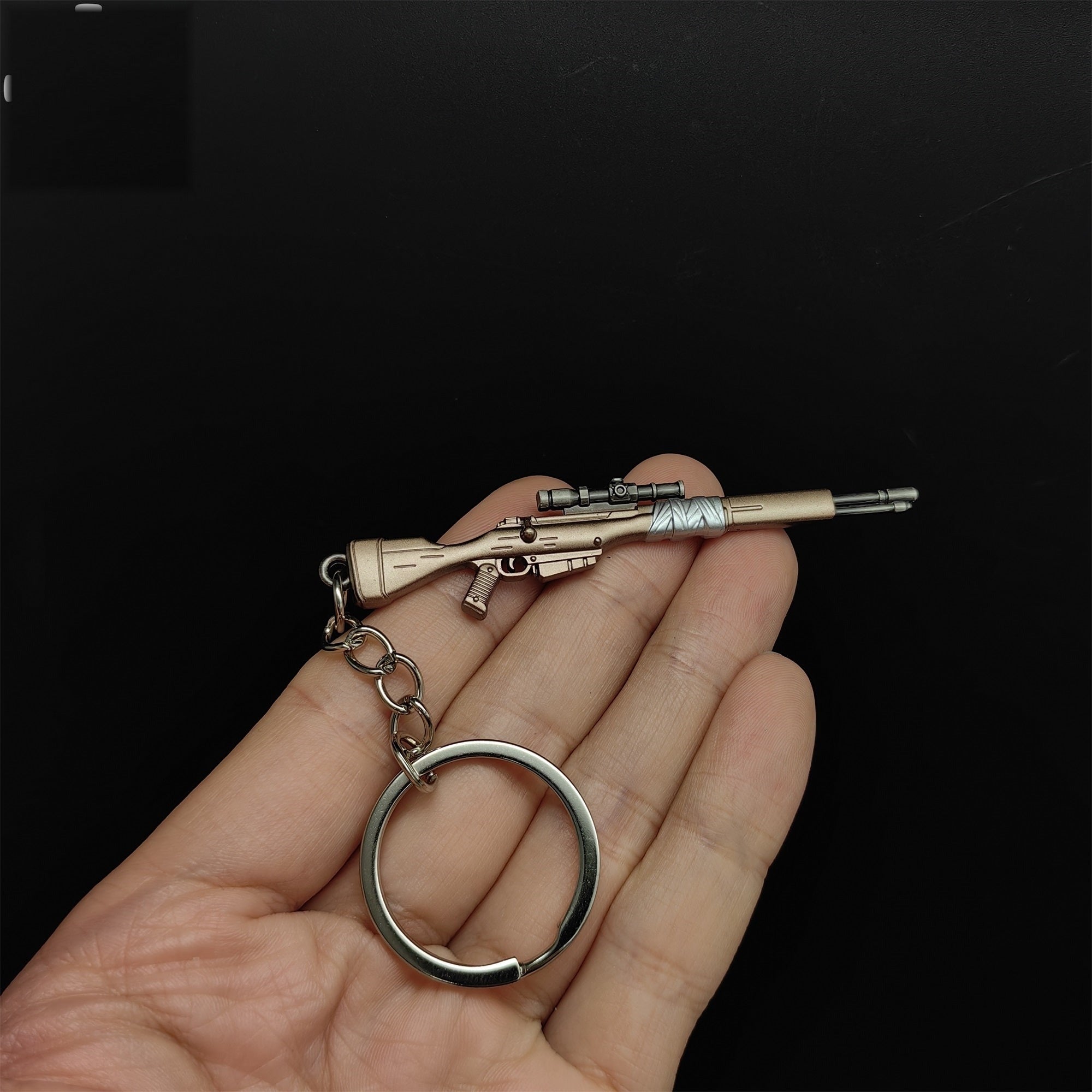 Mini Infantry Operator Gun Keychain Metal Pendant