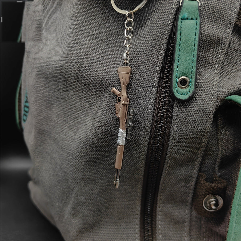 Mini Infantry Operator Gun Keychain Metal Pendant