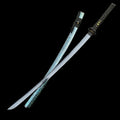 Japanese Katana Black Blade - Ink Plum Blossom