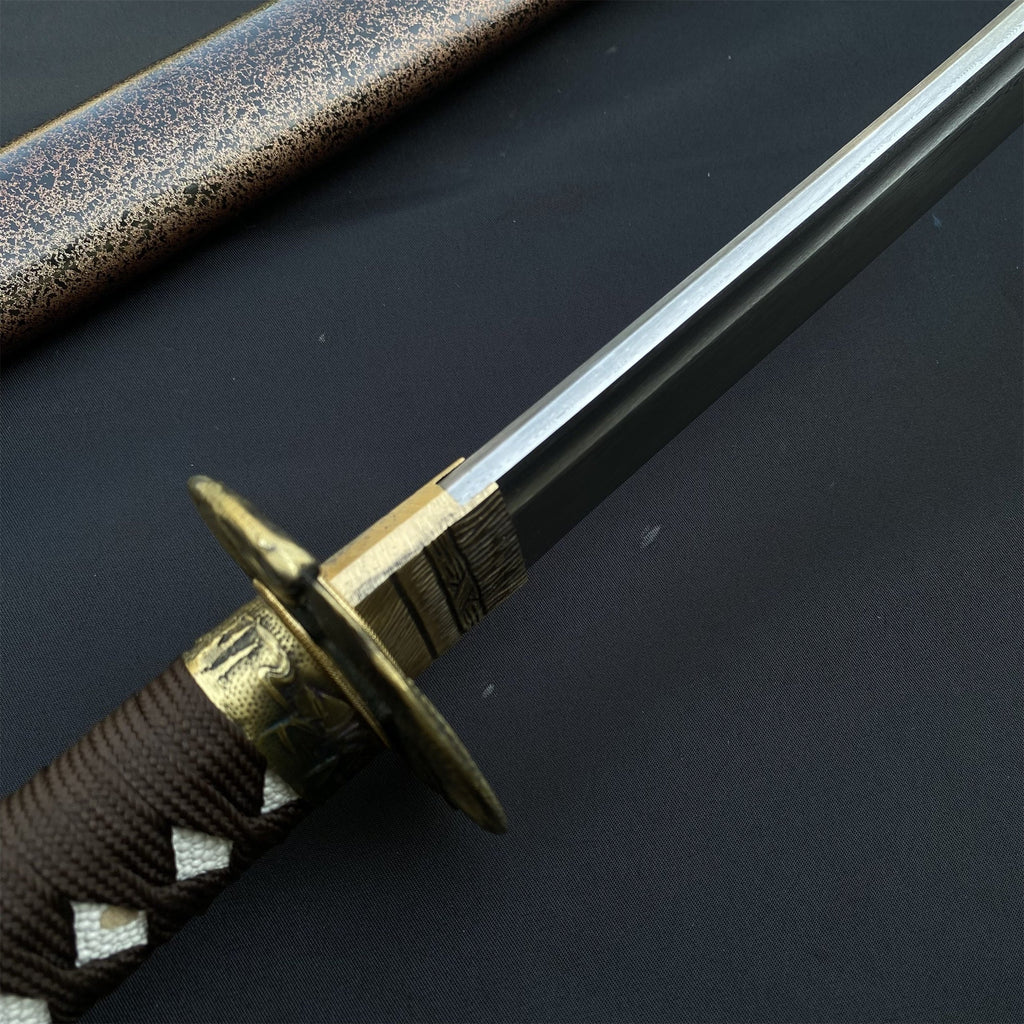 Damascus Steel Samurai Katana - Carp Fish Tsuba