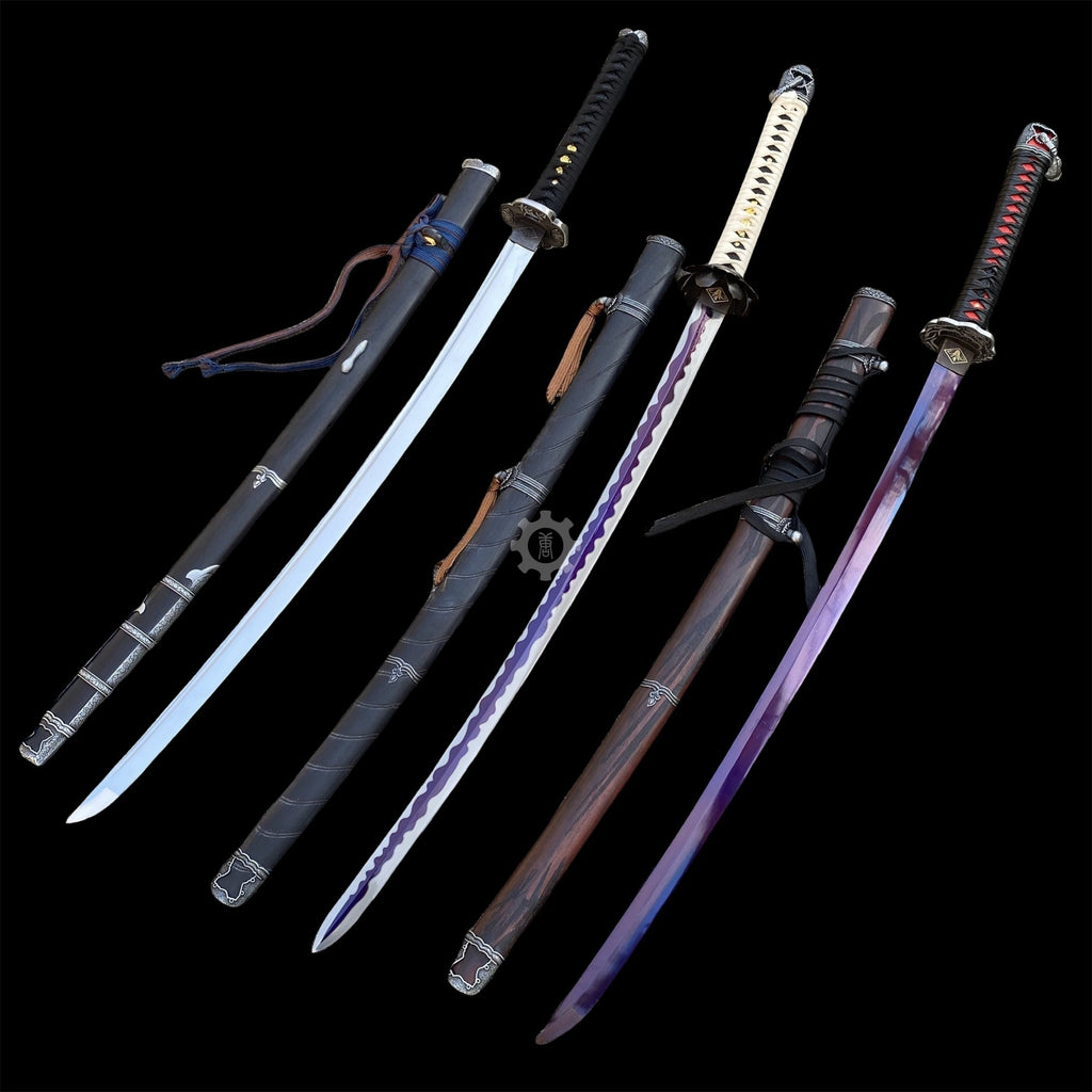 Life-Size Kusabimaru Katana, Gracious Gift of Tears, Black Mortal Blade Replicas