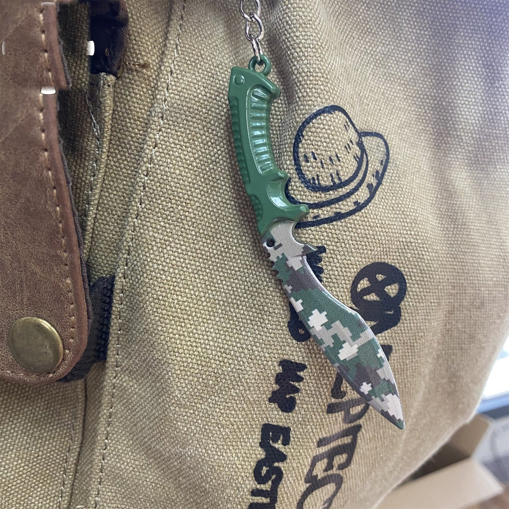 Tiny Kukri Knife Slaughter And Forest DDPAT Skin Keychain