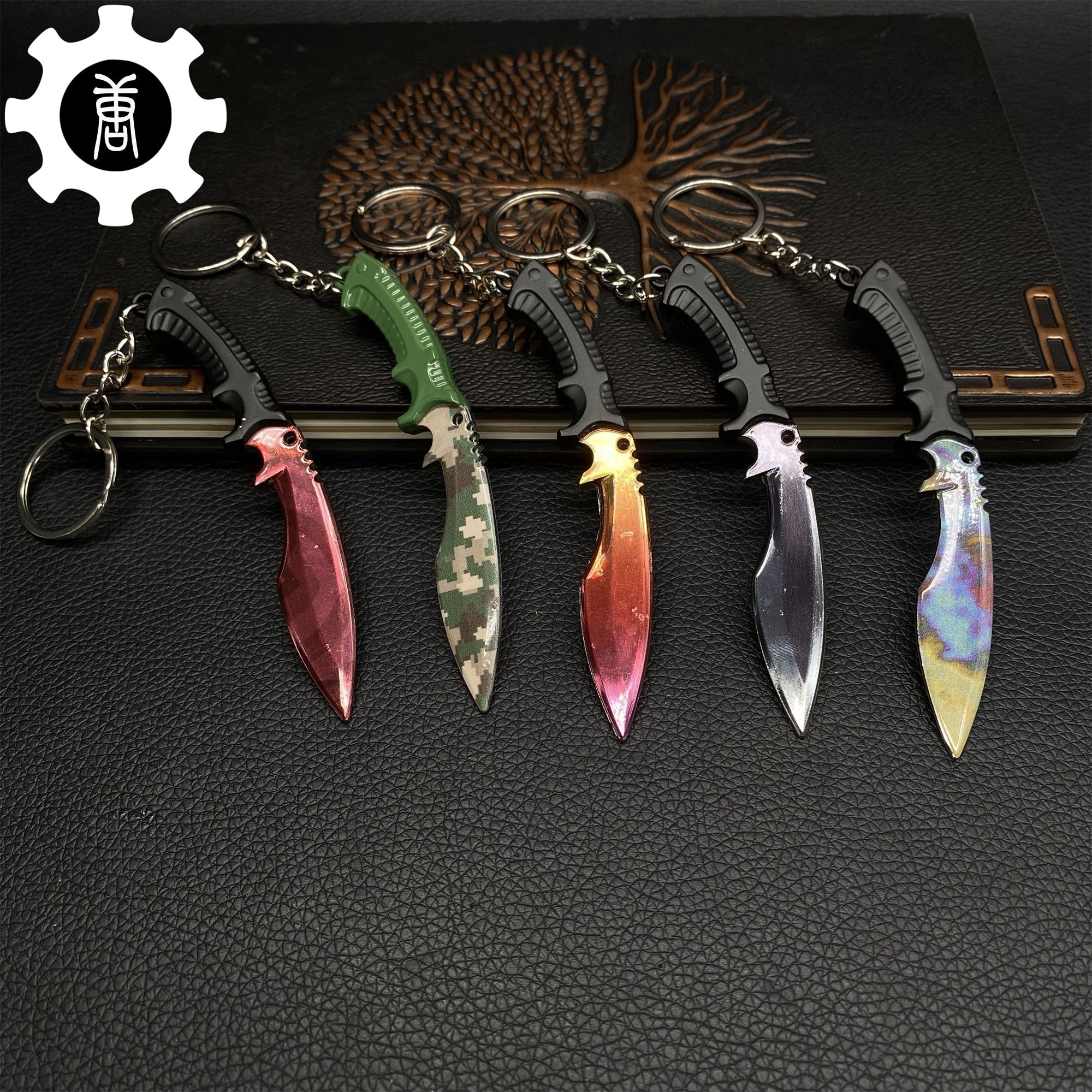 Tiny Kukri Knife Slaughter And Forest DDPAT Skin Keychain