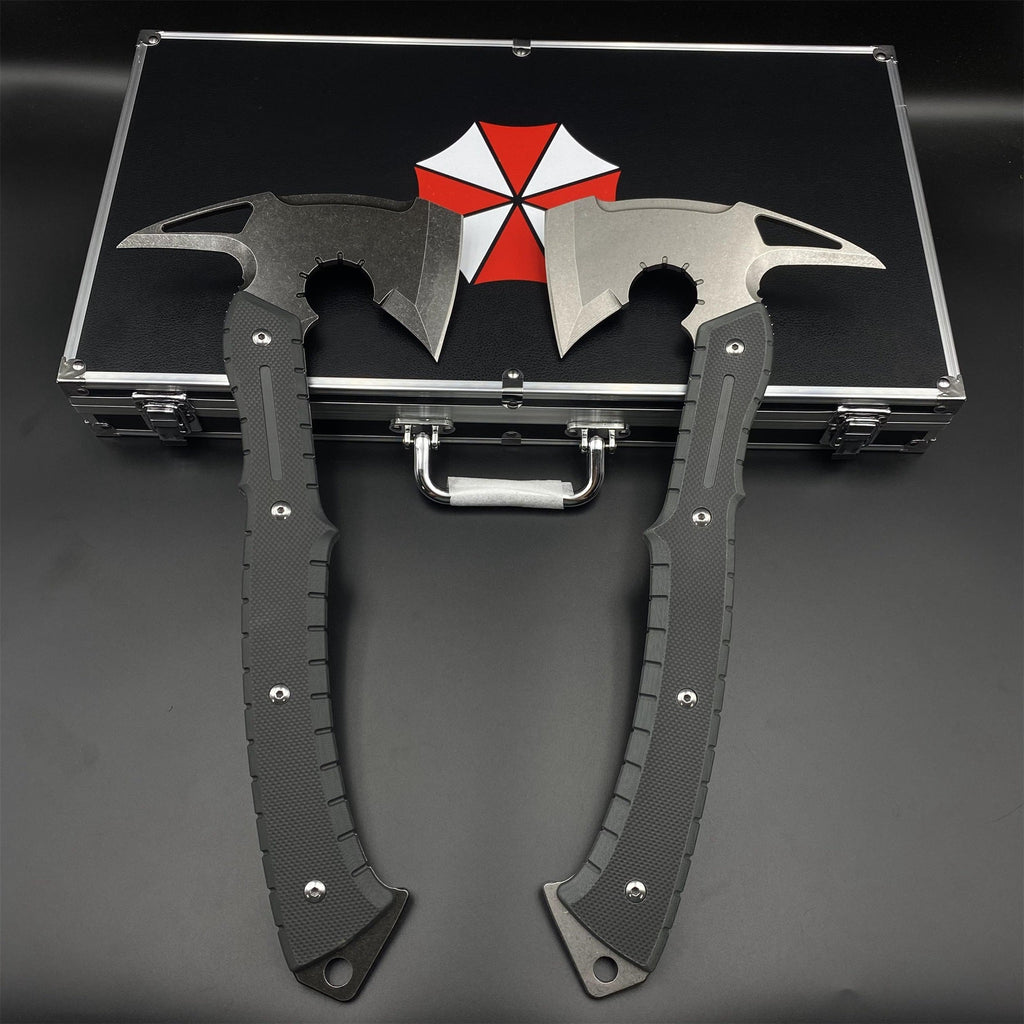 Handmade 8Cr Steel Re9 Leon Tactical Axe 40CM / 15.7" Full Scale Leon Hatchet For Collection