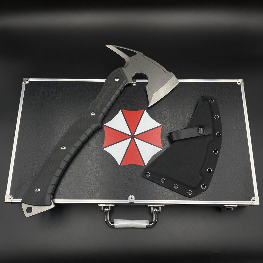 Handmade 8Cr Steel Re9 Leon Tactical Axe 40CM / 15.7" Full Scale Leon Hatchet For Collection