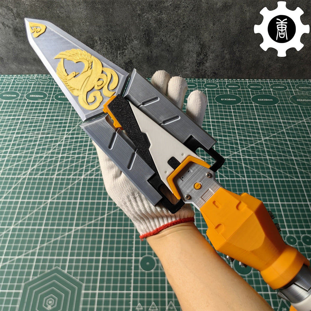 3D Printed Life-Size Valkyrie Heirloom Suzaku Spear Cosplay Prop