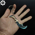 Val Luna's Descent Knife Keychain Metal Backpack Pendant