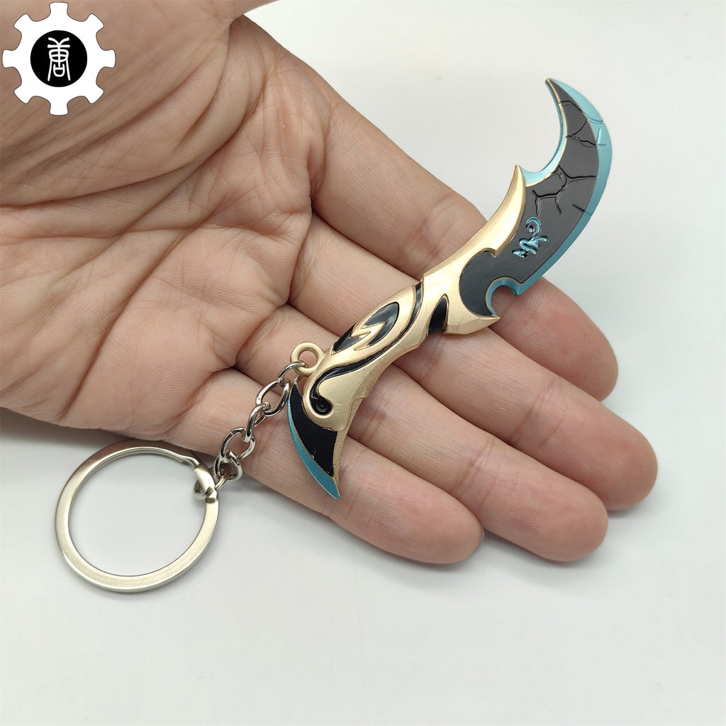 Val Luna's Descent Knife Keychain Metal Backpack Pendant