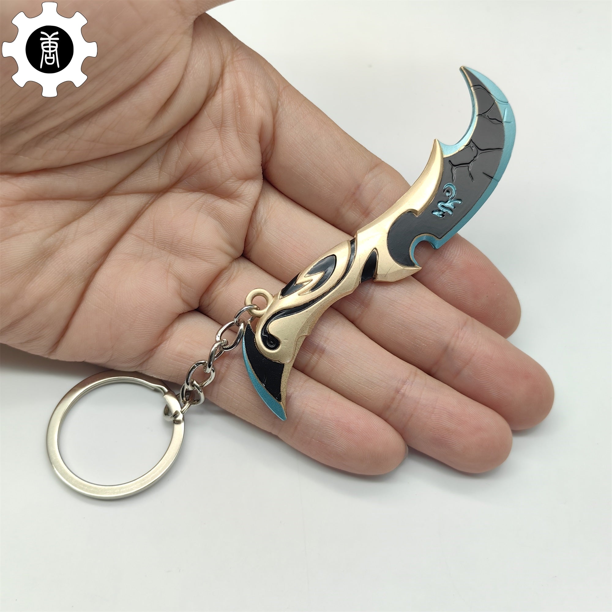 Val Luna's Descent Knife Keychain Metal Backpack Pendant