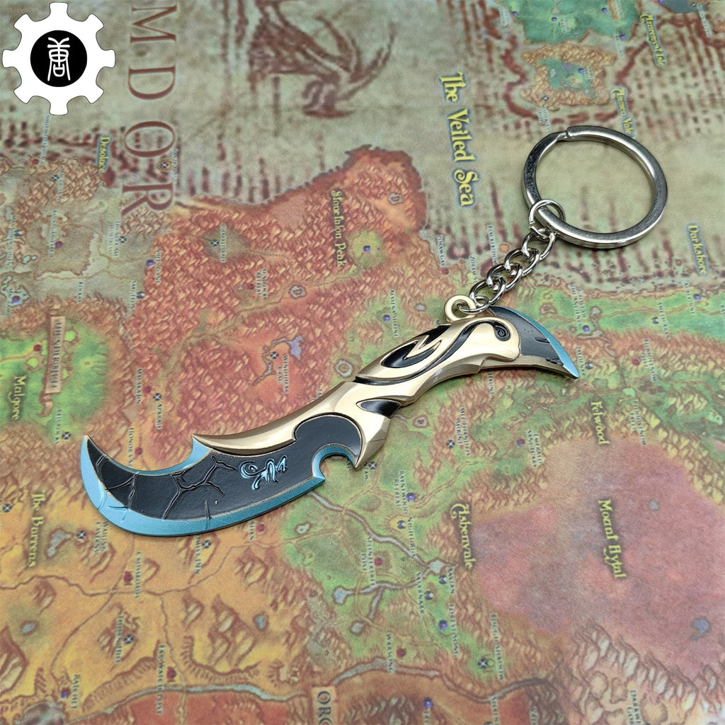 Val Luna's Descent Knife Keychain Metal Backpack Pendant