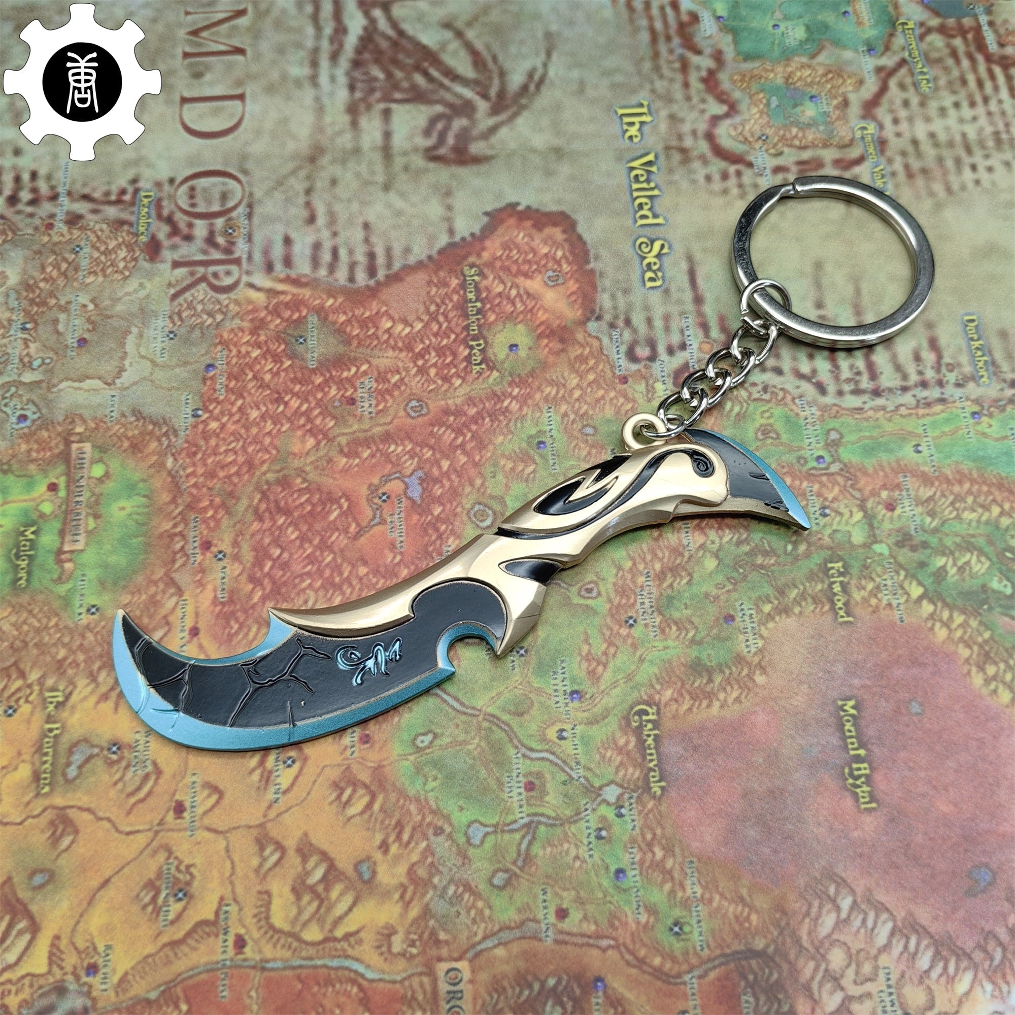 Val Luna's Descent Knife Keychain Metal Backpack Pendant