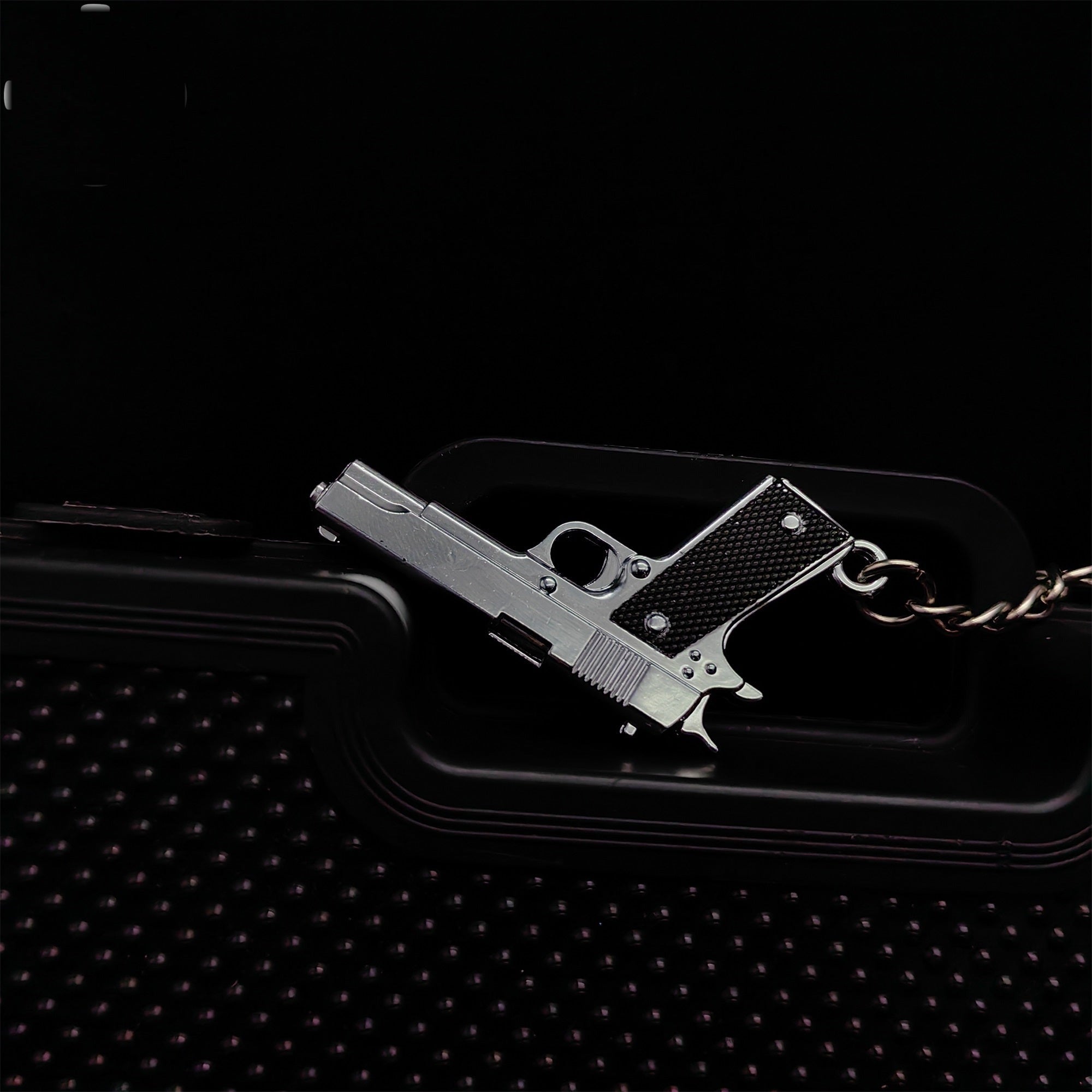 Mini M1911 Pistol Metal Keychain