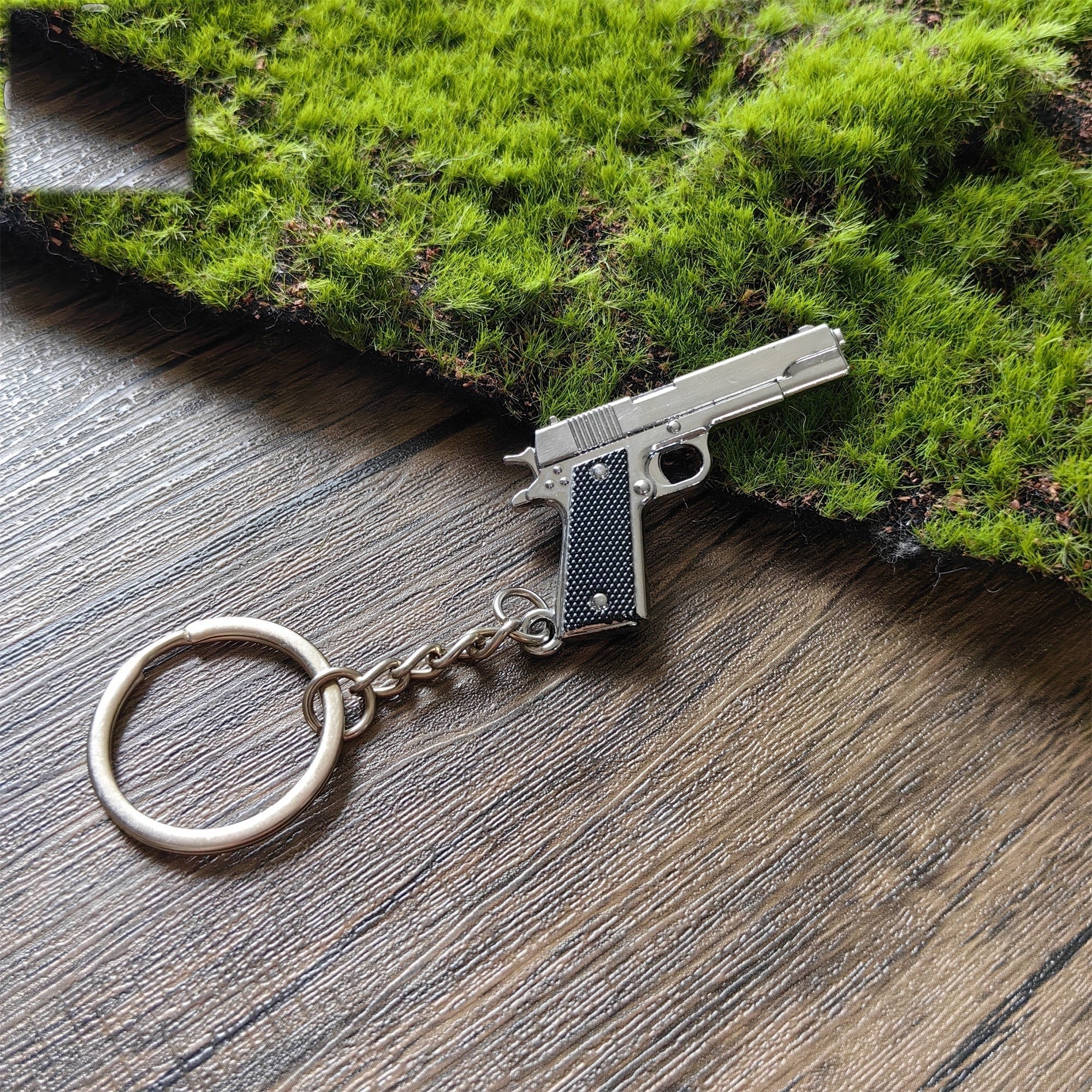 Mini M1911 Pistol Metal Keychain