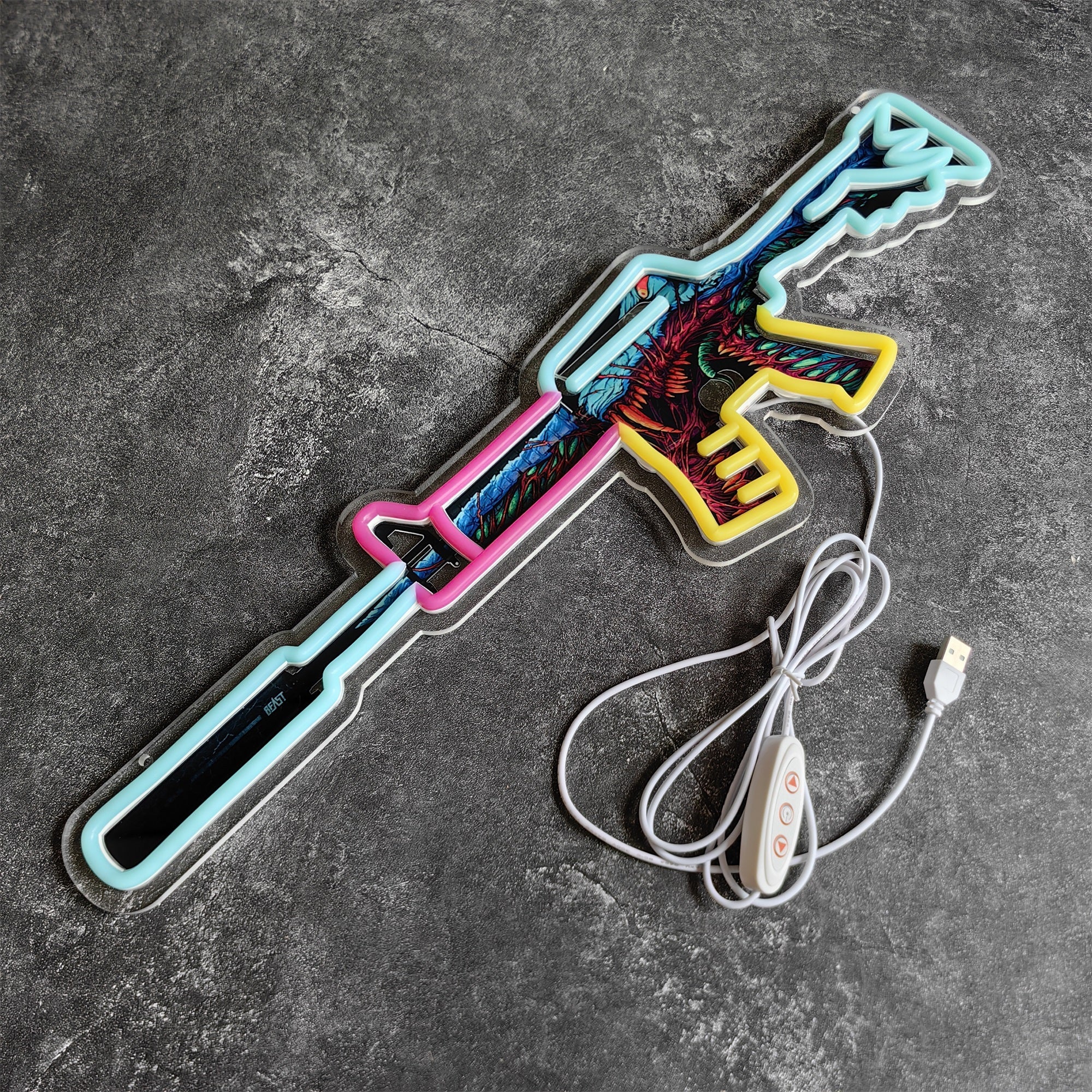 Customized CSGO Rare Skin M4A1-S Neon Light Wall Decor
