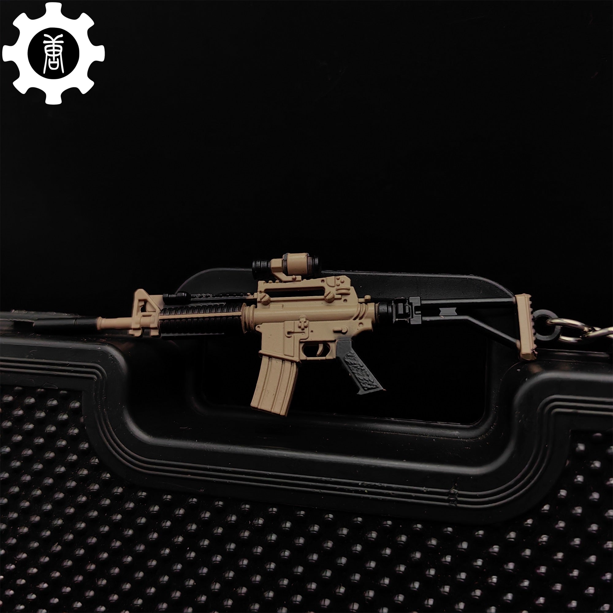 21 in 1 World Famous Assault Rifle Gun Keychain Metal Pendant For Military Hobby