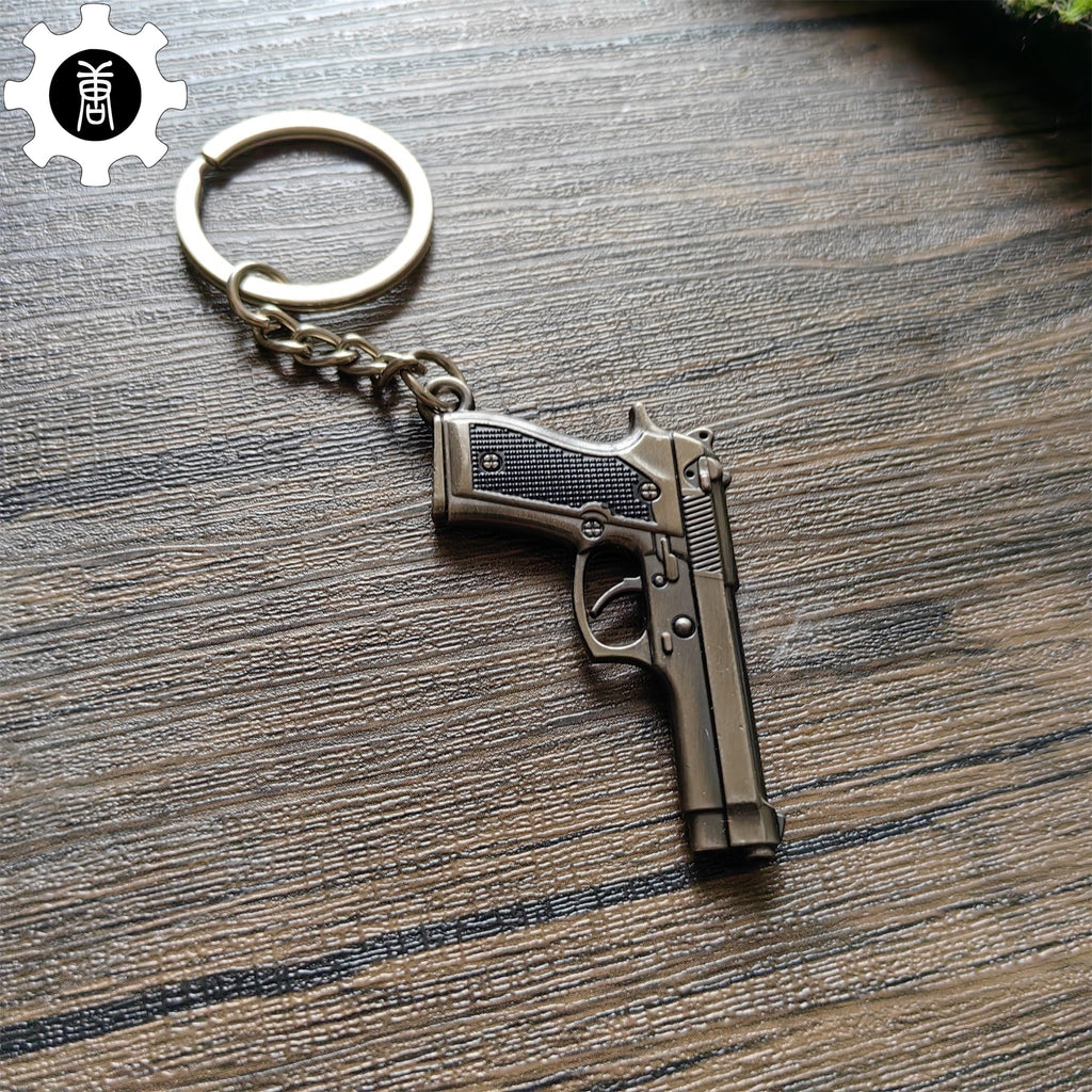 Mini M92F Pistol P92 Metal Keychain