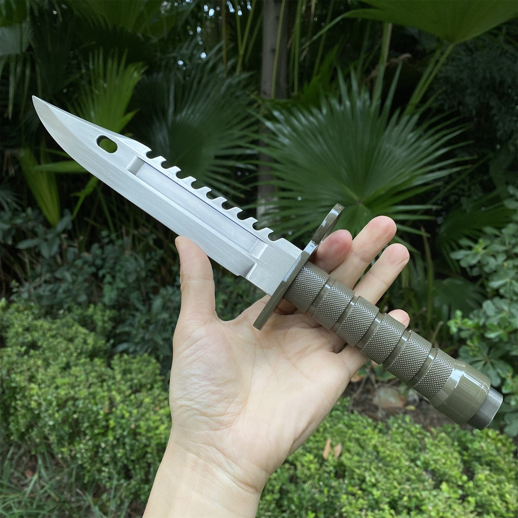 Re4 Leon Combat Knife Metal Blunt Blade Replica
