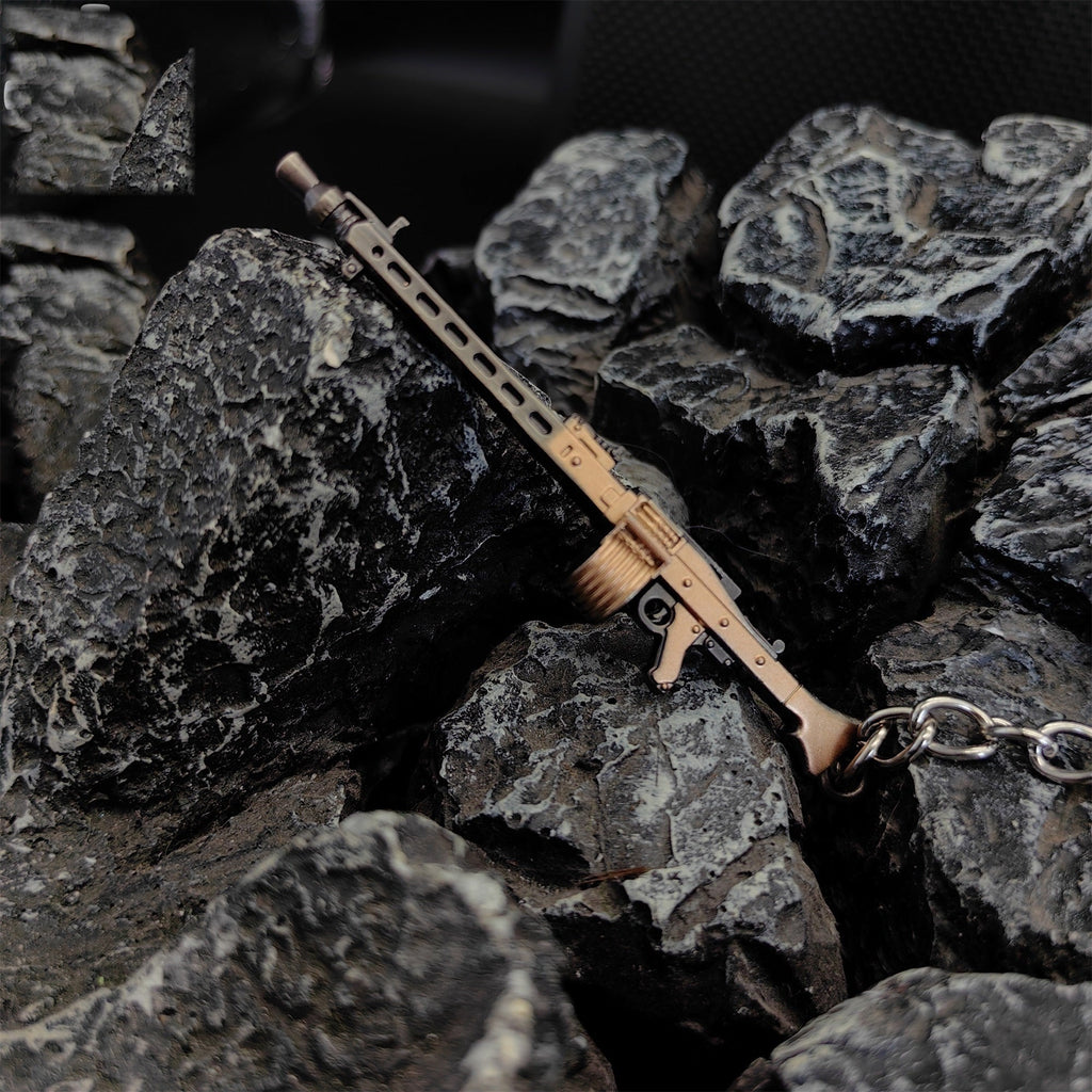 Mini MG3 Machine Gun Model Metal Keychain