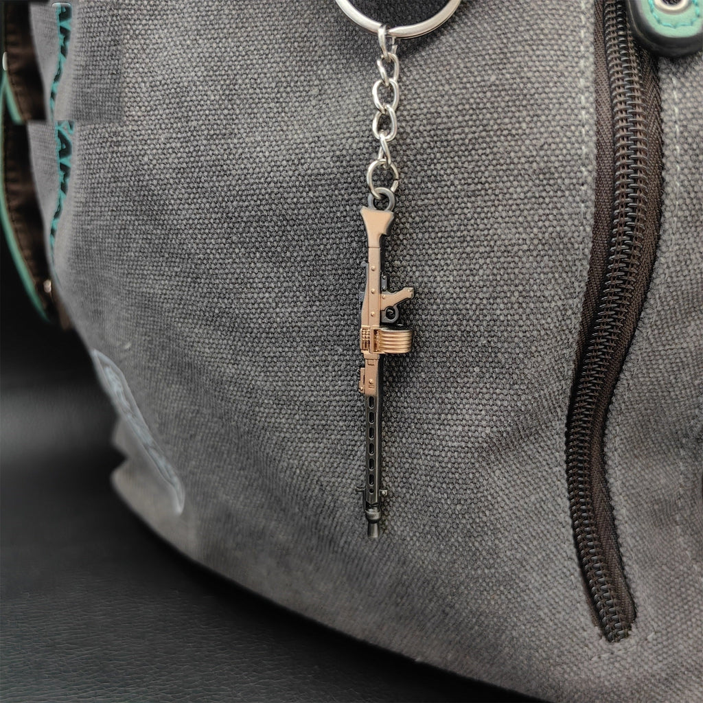 Mini MG3 Machine Gun Model Metal Keychain