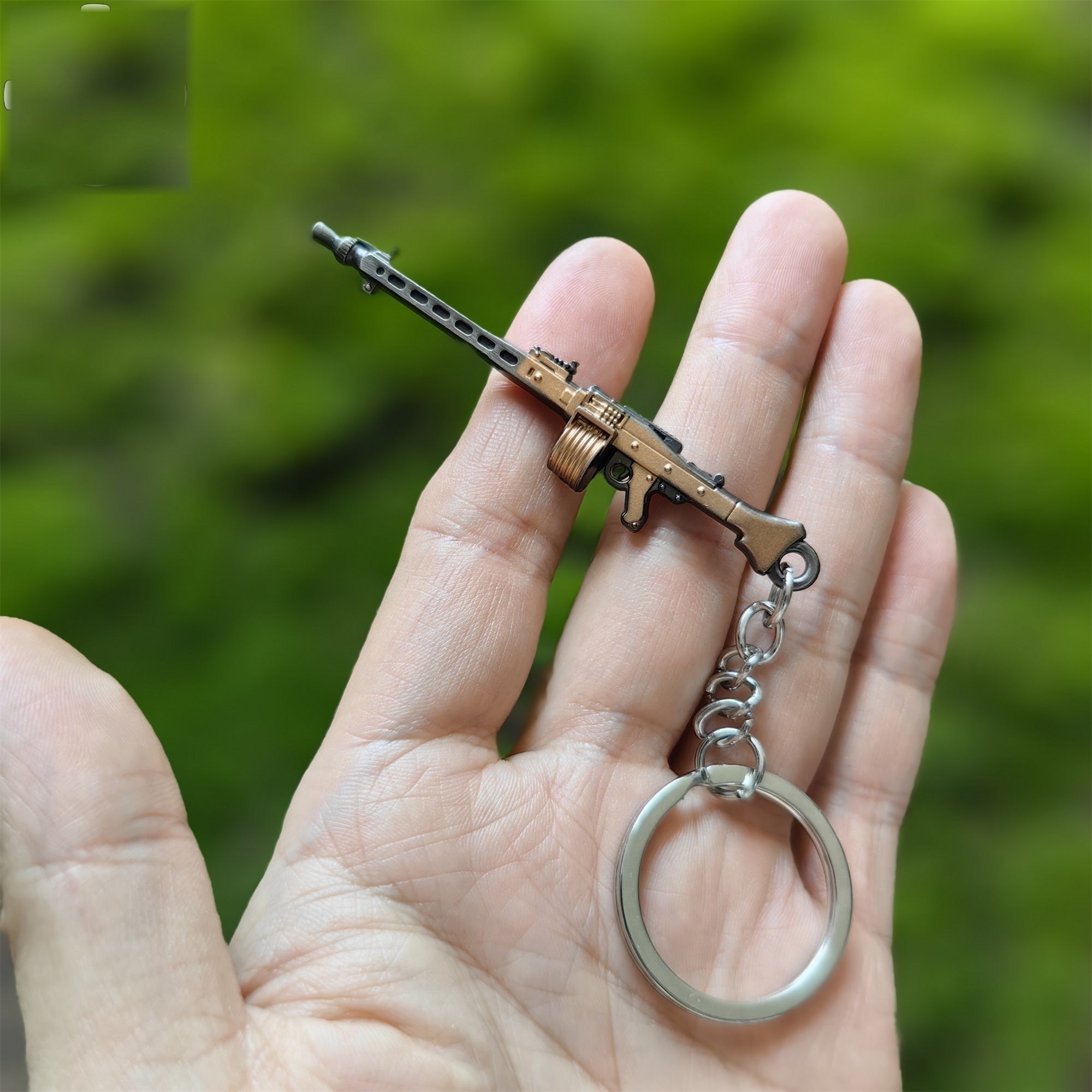 Mini MG3 Machine Gun Model Metal Keychain