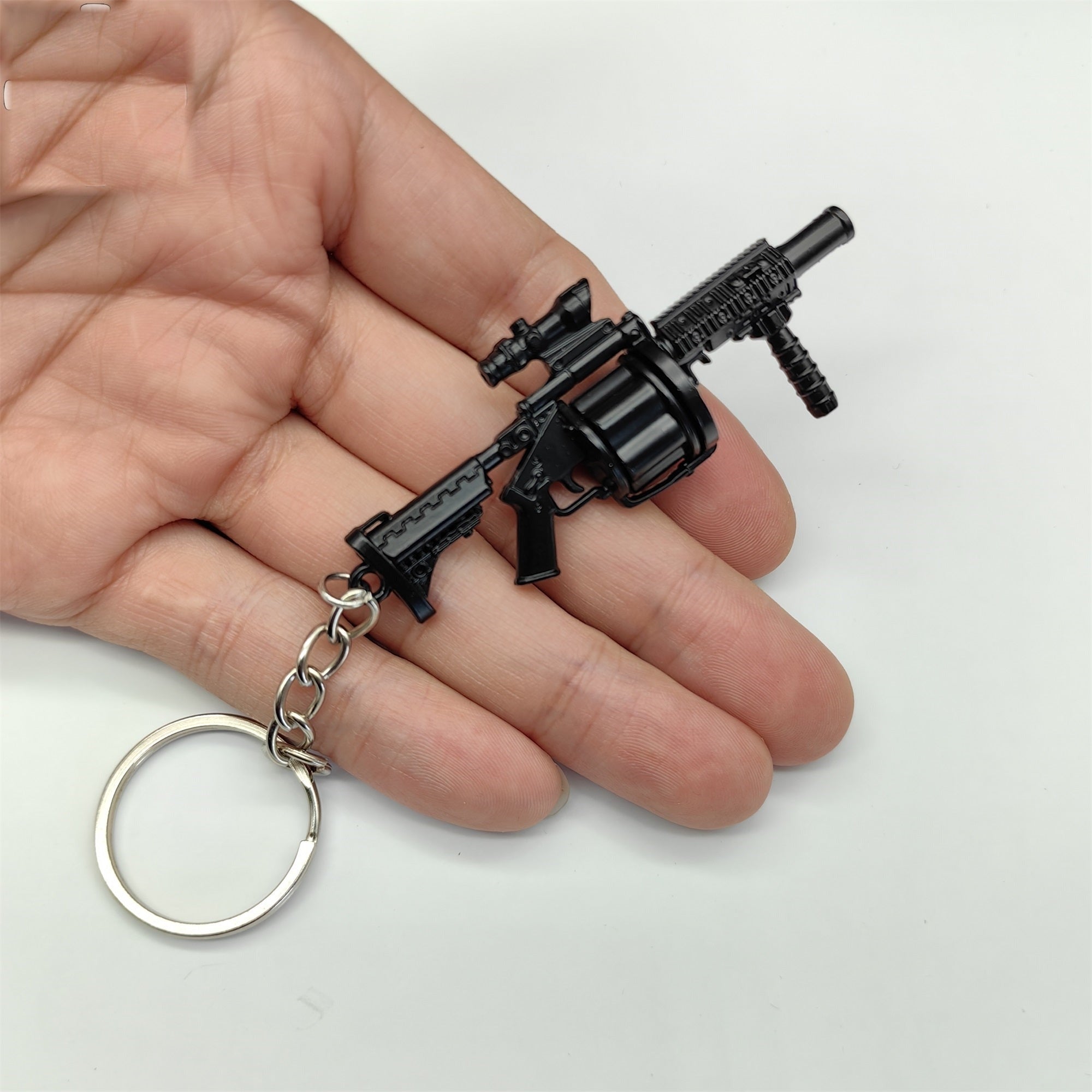 Mini Multiple Grenade Launcher Black MGL Metal Keychain