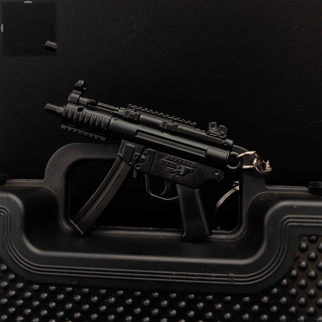Metal MP5K Mini Submachine Gun Model Keychain