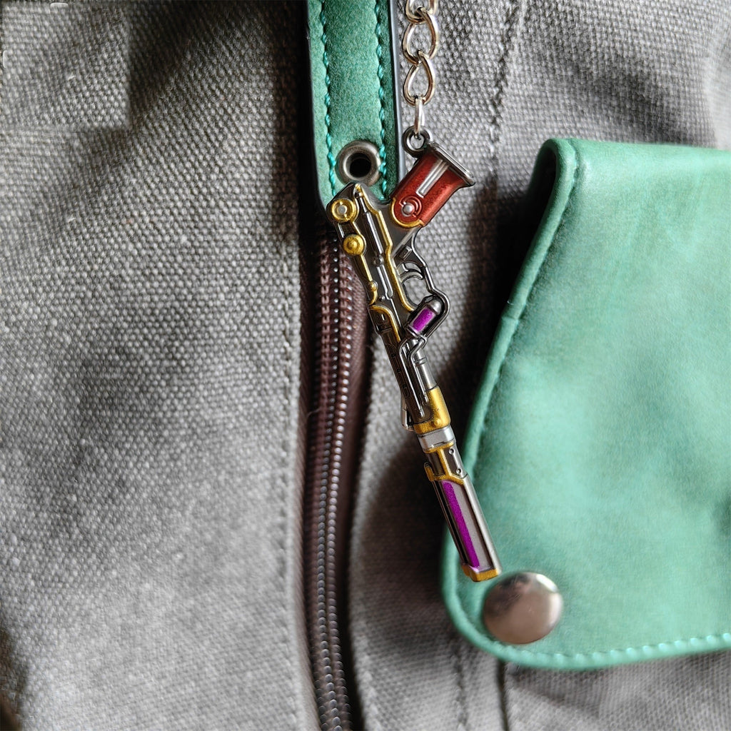 Metal Magepunk Ghost Gun Tiny KeyChain Pendant