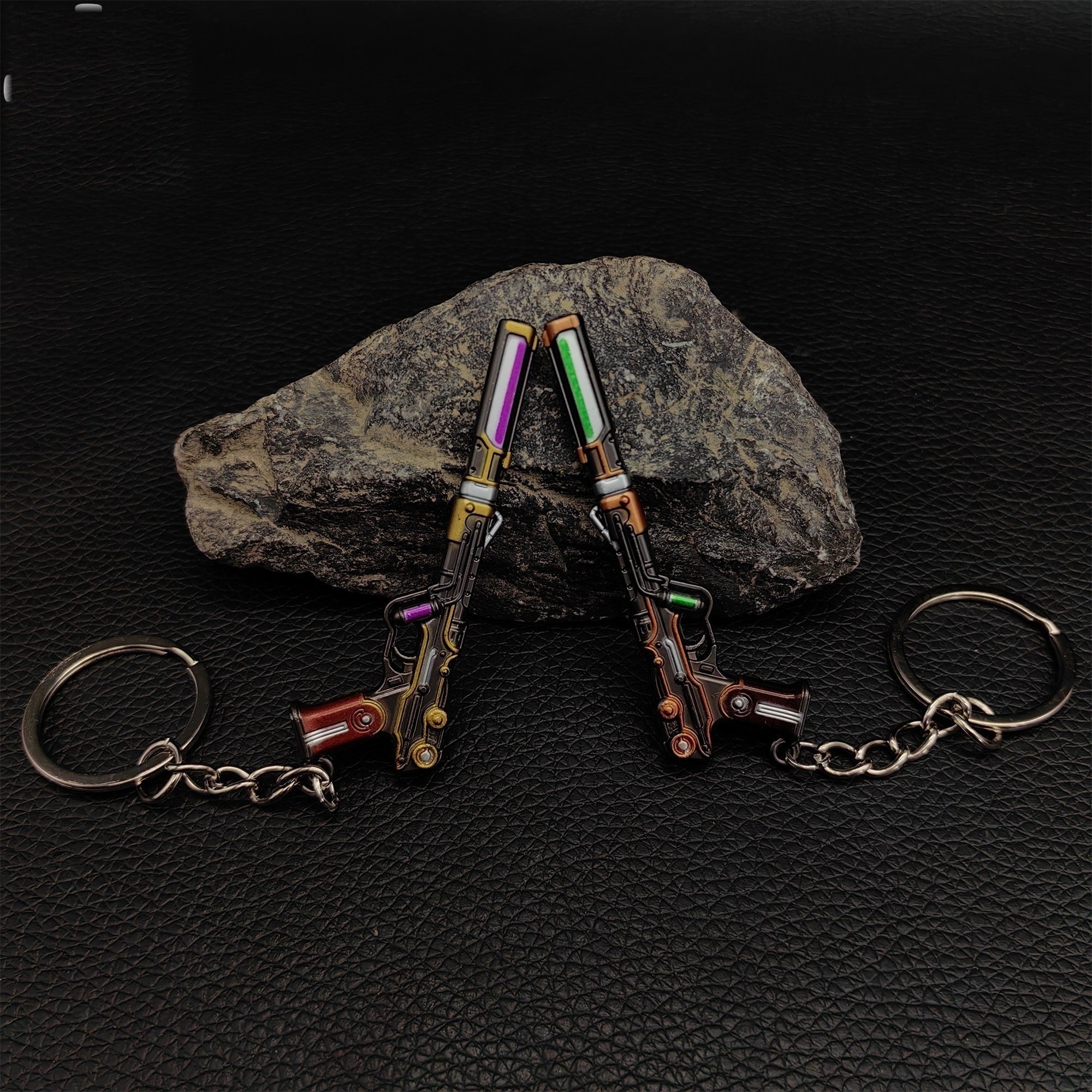 Metal Magepunk Ghost Gun Tiny KeyChain Pendant