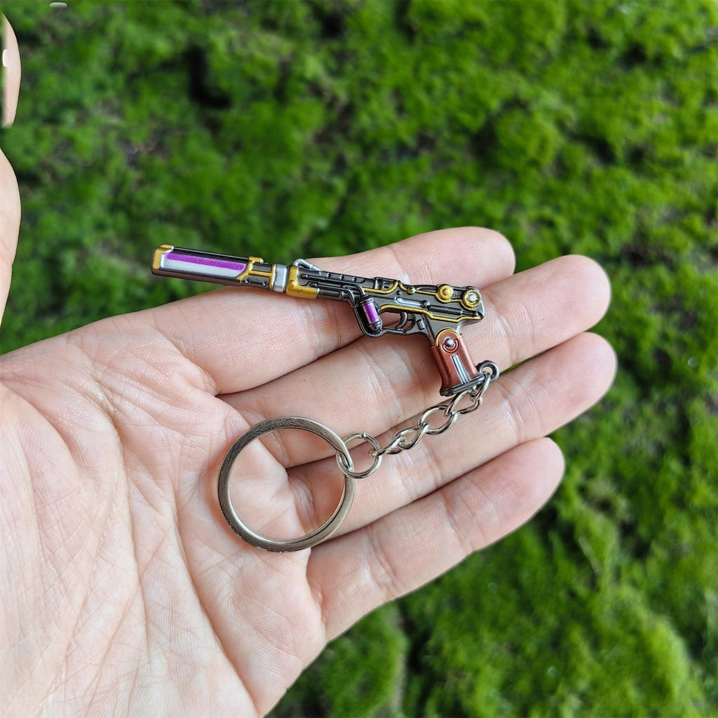 Metal Magepunk Ghost Gun Tiny KeyChain Pendant