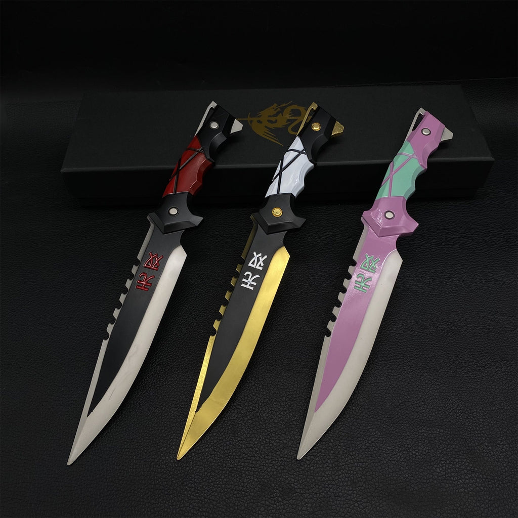Couteau Ego en métal Arme de mêlée en métal Prop 3 couleurs