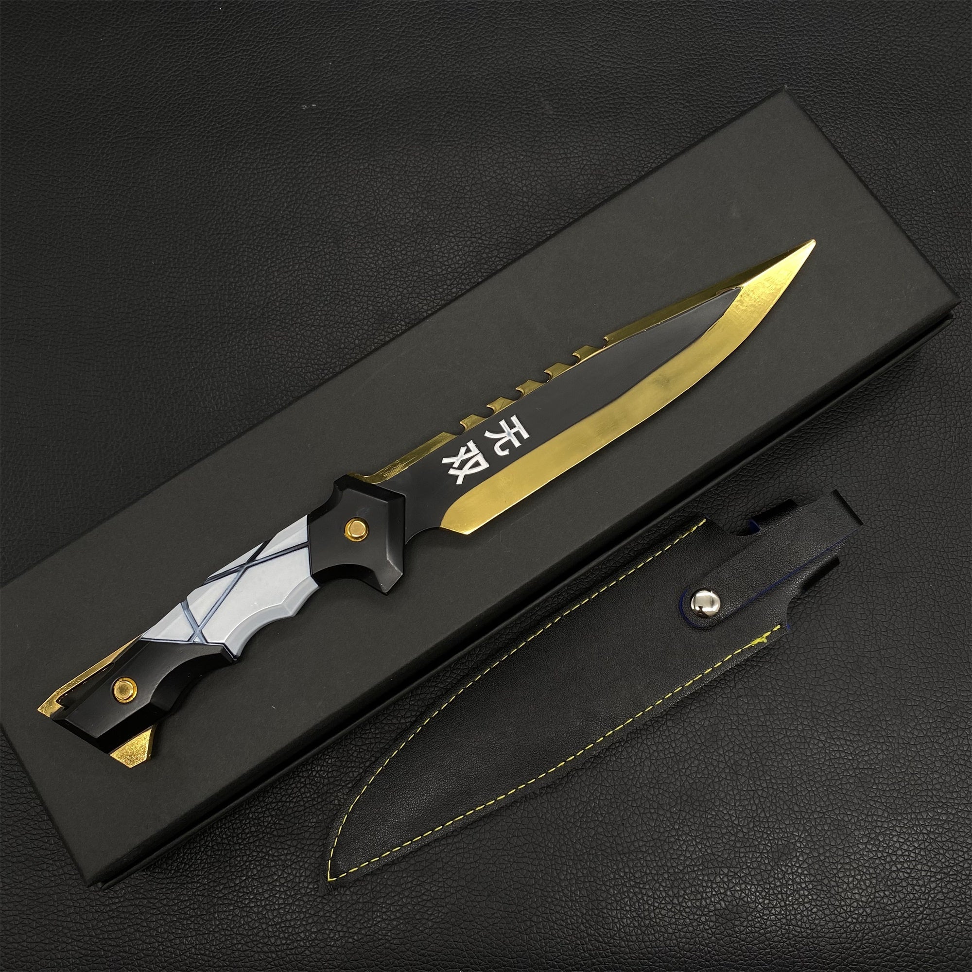 Couteau Ego en métal Arme de mêlée en métal Prop 3 couleurs